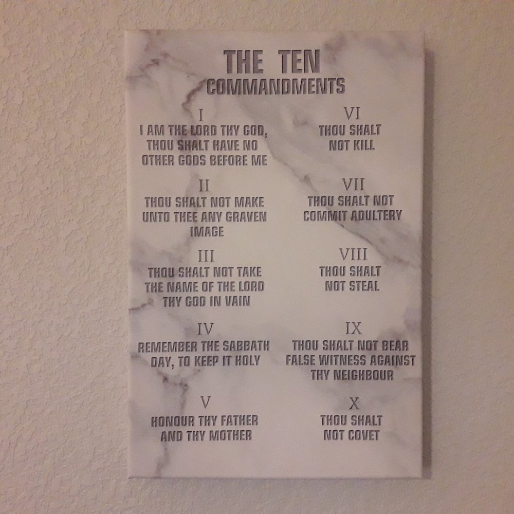 The Ten Commandments Wall Art